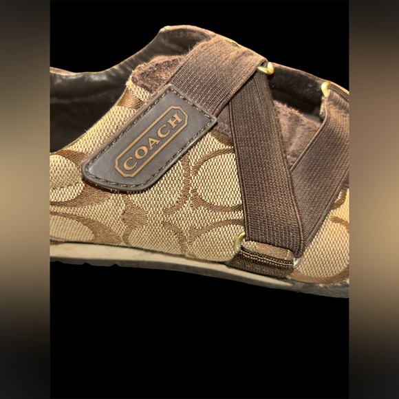 Coach Kyrie Signature Jacquard Sneakers - Khaki/Gold - Women’s Size 7 Authentic - Picture 2 of 6